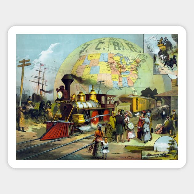 Transcontinental Railroad Sticker by warishellstore